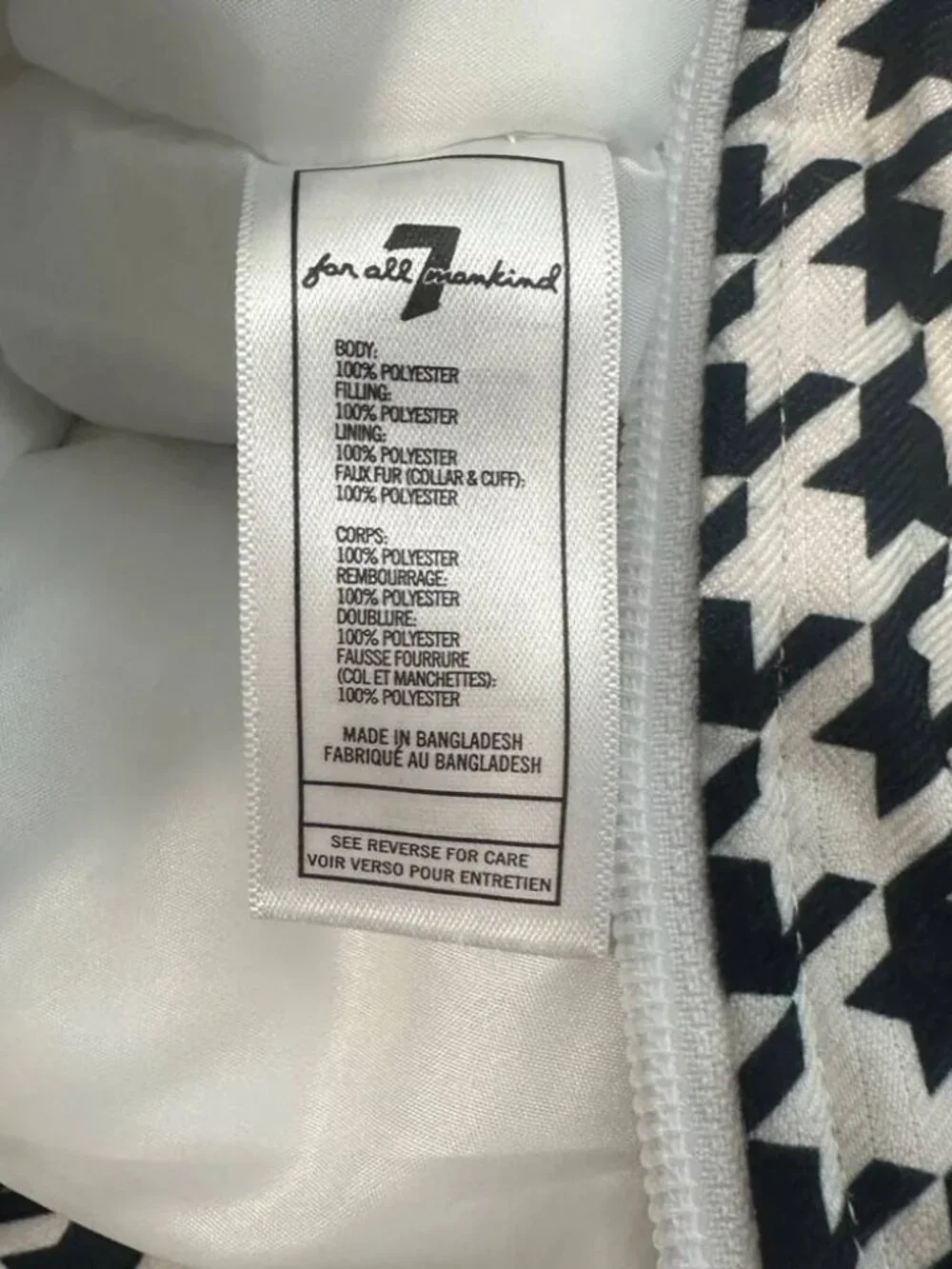 Like New 7 For All Mankind Girls Houndstooth Jacket – Size 24M